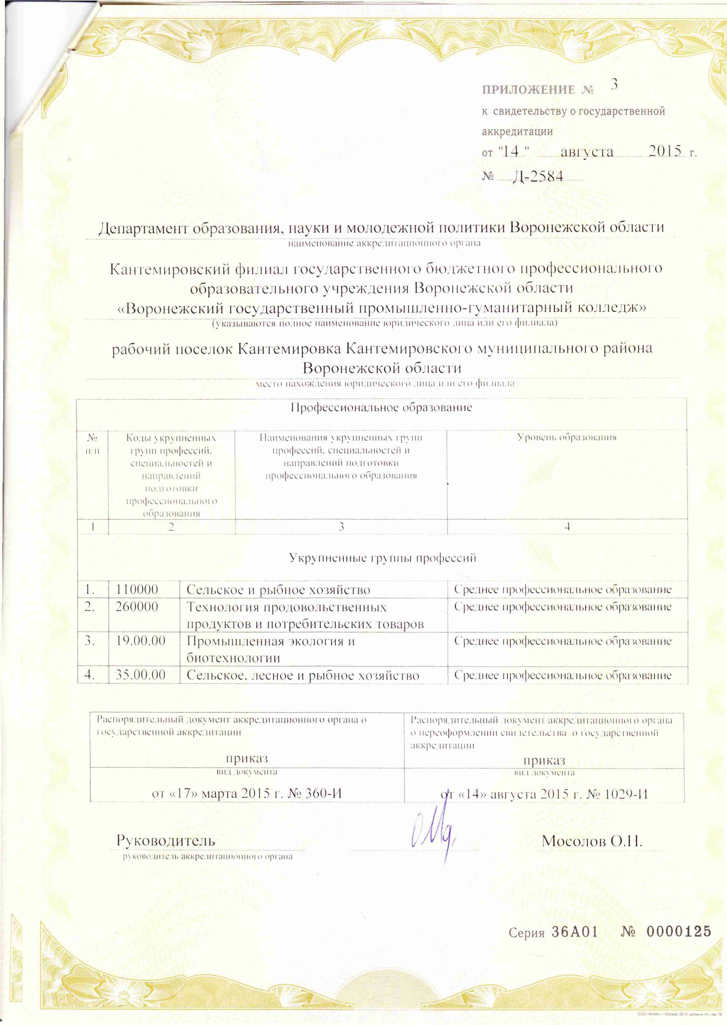 Приложение 3